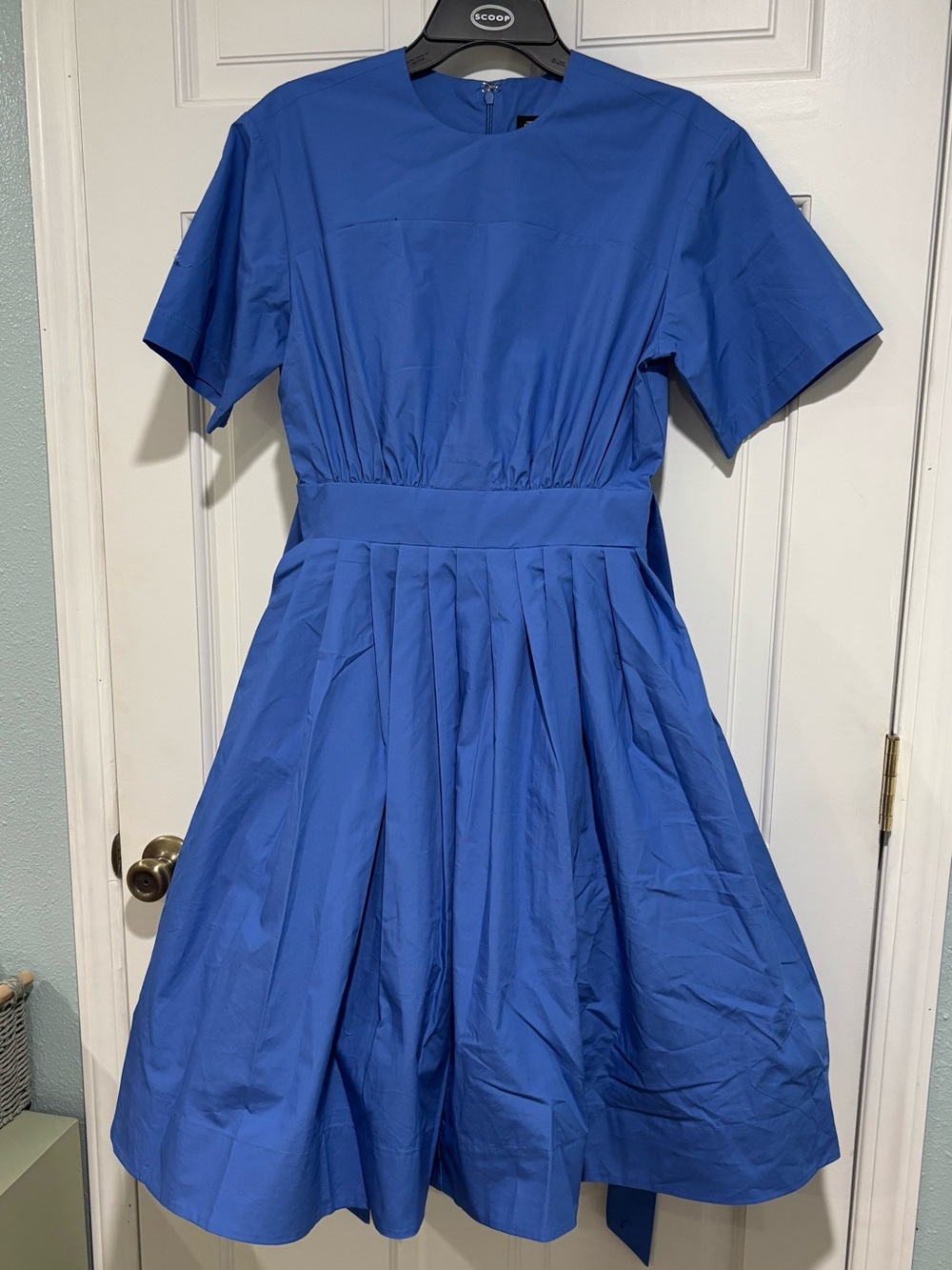 Classic Fit-and-Flare Blue Women's Dress